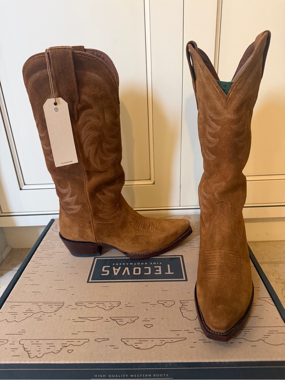 Tecovas “Annie” in Sienna Suede Boots